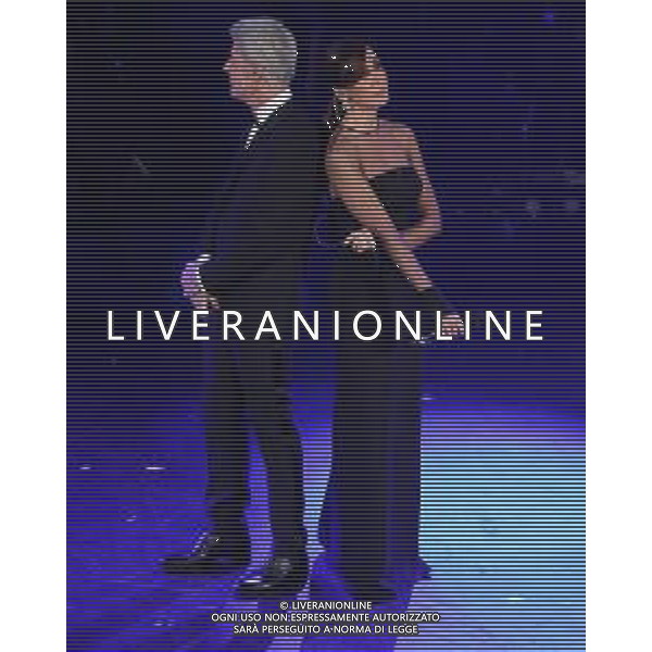 69mo Festival della Canzone Italiana Sanremo 2019 - Quinta Serata Sanremo (Imperia) - 09.02.2019 Nella Foto: Claudio Baglioni Virginia Raffaele /Ph.Vitez-Ag. Aldo Liverani