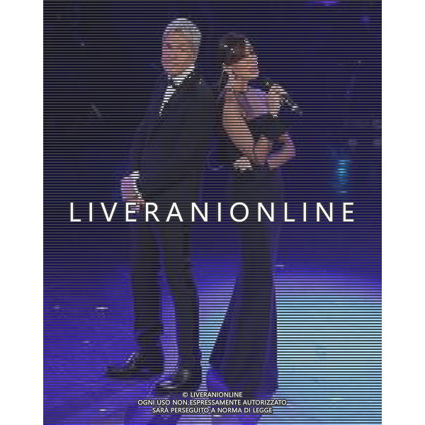 69mo Festival della Canzone Italiana Sanremo 2019 - Quinta Serata Sanremo (Imperia) - 09.02.2019 Nella Foto: Claudio Baglioni Virginia Raffaele /Ph.Vitez-Ag. Aldo Liverani