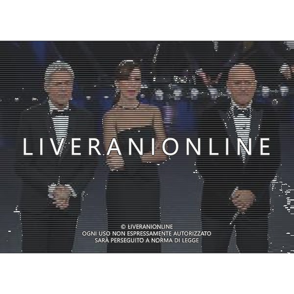 69mo Festival della Canzone Italiana Sanremo 2019 - Quinta Serata Sanremo (Imperia) - 09.02.2019 Nella Foto:Claudio Baglioni Claudio Bisio Virginia Raffaele /Ph.Vitez-Ag. Aldo Liverani