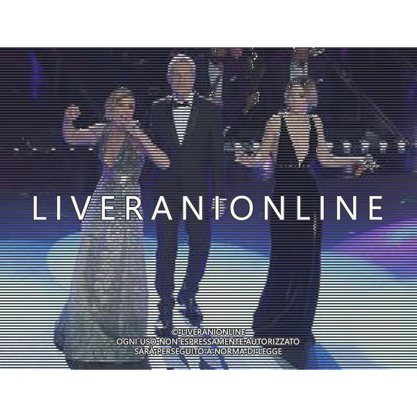 69mo Festival della Canzone Italiana Sanremo 2019 - Quinta Serata Sanremo (Imperia) - 09.02.2019 Nella Foto: Claudio Baglioni Anna Foglietta Melissa Greta Marchetti /Ph.Vitez-Ag. Aldo Liverani