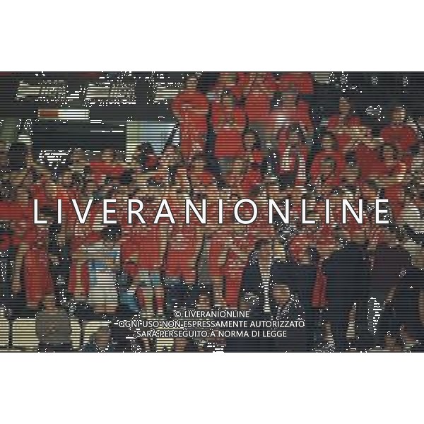 CASALECCHIO DI RENO 10 02 2019 FINALE MASCHILE DI SERIE A 2 GAS SALES PIACENZA-OLIMPIA BERGAMO 3-2 NELLA FOTO PIACENZA CON I TIFOSI FOTO GIANNI SANNA-AG ALDO LIVERANI SAS