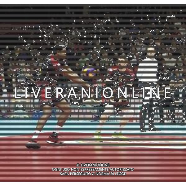 10 FEBBRAIO 2019 CASALECCHIO BOLOGNA FINALE MASCHILE COPPA ITALIA PALLAVOLO SIR SAFETY CONAD PERUGIA E CUCINE LUBE CIVITANOVA NELLA FOTO WILFREDO LEON IN RICEZIONE FOTO GIANNI SANNA-AG ALDO LIVERANI SAS