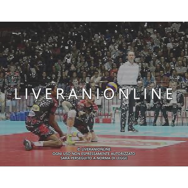 10 FEBBRAIO 2019 CASALECCHIO BOLOGNA FINALE MASCHILE COPPA ITALIA PALLAVOLO SIR SAFETY CONAD PERUGIA E CUCINE LUBE CIVITANOVA NELLA FOTO FILIPPO LANZA E LEON FOTO GIANNI SANNA-AG ALDO LIVERANI SAS