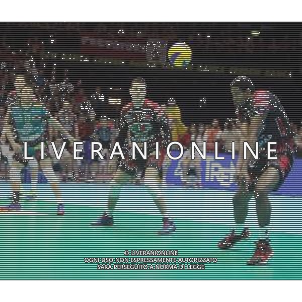 10 FEBBRAIO 2019 CASALECCHIO BOLOGNA FINALE MASCHILE COPPA ITALIA PALLAVOLO SIR SAFETY CONAD PERUGIA E CUCINE LUBE CIVITANOVA NELLA FOTO WILFREDO LEON IN RICEZIONE PERUGIA FOTO GIANNI SANNA-AG ALDO LIVERANI SAS