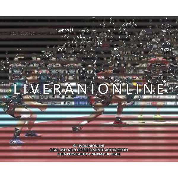 10 FEBBRAIO 2019 CASALECCHIO BOLOGNA FINALE MASCHILE COPPA ITALIA PALLAVOLO SIR SAFETY CONAD PERUGIA E CUCINE LUBE CIVITANOVA NELLA FOTO WILFREDO LEON IN RICEZIONE FOTO GIANNI SANNA-AG ALDO LIVERANI SAS