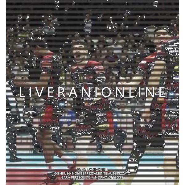 10 FEBBRAIO 2019 CASALECCHIO BOLOGNA FINALE MASCHILE COPPA ITALIA PALLAVOLO SIR SAFETY CONAD PERUGIA E CUCINE LUBE CIVITANOVA NELLA FOTO FILIPPO LANZA ESULTANZA FOTO GIANNI SANNA-AG ALDO LIVERANI SAS