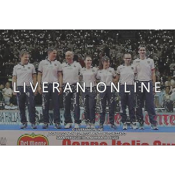 10 FEBBRAIO 2019 CASALECCHIO BOLOGNA FINALE MASCHILE COPPA ITALIA PALLAVOLO SIR SAFETY CONAD PERUGIA E CUCINE LUBE CIVITANOVA NELLA FOTO ARBITRI PREMIAZIONI FOTO GIANNI SANNA-AG ALDO LIVERANI SAS