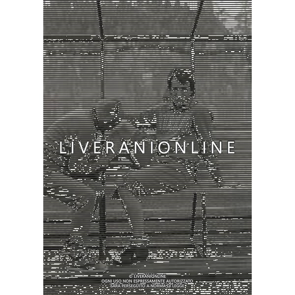 1975 VARESE-RADUNO NAZIONALE ITALIANA DI CALCIO NELLA FOTO REBERTO BETTEGA AG ALDO LIVERANI SAS