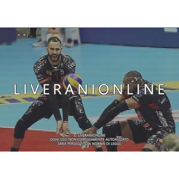 CASALECCHIO DI RENO 09 10 2019 SEMIFINALE CUCINE LUBE CIVITANOVA-ITAS TRENTINO COPPA ITALIA NELLA FOTO JUANTORENA OSMANY E LEAL YOUANDY LUBE CIVITANOVA ©SANNA / AGENZIA ALDO LIVERANI SAS - CASALECCHIO DI RENO 09 10 2019 SEMIFINALE COPPA ITALIA MASCHILE ITAS TRENTO - CUCINE LUBE CIVITANOVA