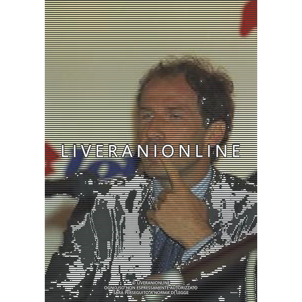 02-08-1997 MILANELLO PRERSENTAZIONE GIOVANILI MILAN CON FRANCO BARESI -MAURO TASSOTTI NELLA FOTO FRANCO BARESI AG ALDO LIVERANI SAS