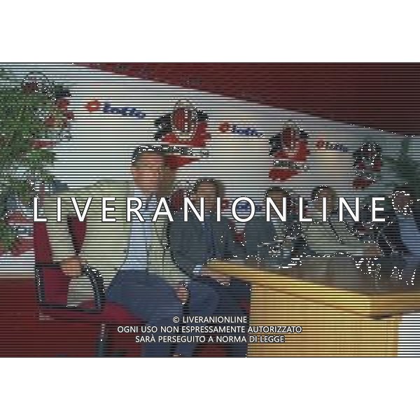 02-08-1997 MILANELLO PRERSENTAZIONE GIOVANILI MILAN CON FRANCO BARESI -MAURO TASSOTTI NELLA FOTO MAURO TASSOTTI E FRANCO BARESI DURANTE LA CONFERENZA AG ALDO LIVERANI SAS