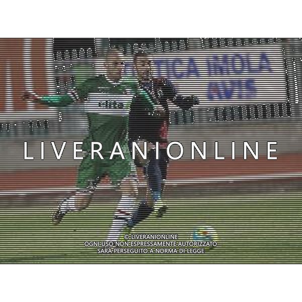 IMOLA 13 02 2019 IMOLESE CALCIO-SAMBENEDETTESE SERIE C NELLA FOTO DUELLO TRA BIONDI GIACOMO SAMBENEDETTESE E ERIC LANINI IMOLESE CALCIO FOTO GIANNI SANNA-AG ALDO LIVERANI SAS