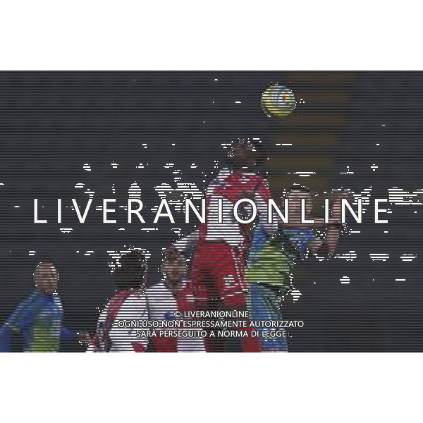Santarcangelo - Feralpisalo\' Campionato di calcio serie C girone B 12/02/2019 nella foto: Kolombo Mbuyamba Sedrik(Rimini fc) Scarsella Fabio (Feralpisalo’) ©Claudio Zamagni/Agenzia Aldo Liverani