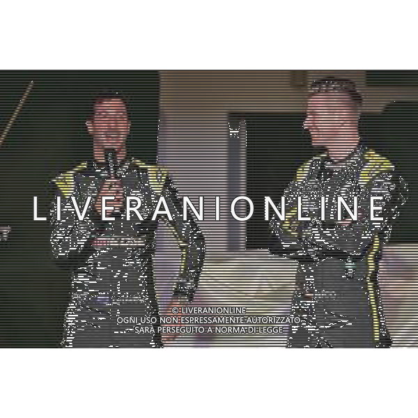 (L to R): Daniel Ricciardo (AUS) Renault Sport F1 Team with team mate Nico Hulkenberg (GER) Renault Sport F1 Team. 12.02.2019. Renault Sport F1 Team RS19 Launch, Enstone England. Tuesday. / AGENZIA ALDO LIVERANI SAS - ITALY ONLY EDITORIAL USE ONLY