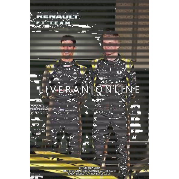 (L to R): Daniel Ricciardo (AUS) Renault Sport F1 Team with Nico Hulkenberg (GER) Renault Sport F1 Team. 12.02.2019. Renault Sport F1 Team RS19 Launch, Enstone England. Tuesday. / AGENZIA ALDO LIVERANI SAS - ITALY ONLY EDITORIAL USE ONLY