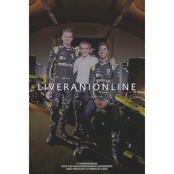 (L to R): Nico Hulkenberg (GER) Renault Sport F1 Team with Alain Prost (FRA) Renault Sport F1 Team Special Advisor and Daniel Ricciardo (AUS) Renault Sport F1 Team. 12.02.2019. Renault Sport F1 Team RS19 Launch, Enstone England. Tuesday. / AGENZIA ALDO LIVERANI SAS - ITALY ONLY EDITORIAL USE ONLY