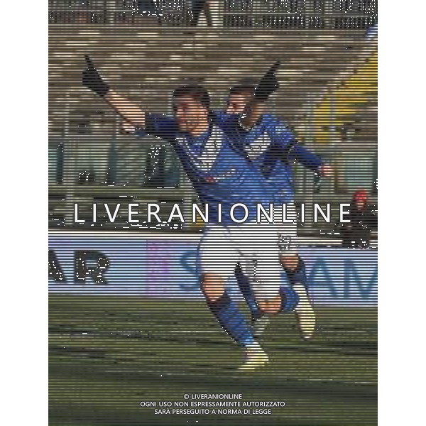 esultanze gol Nikolas Spalek , Brescia-Cremonese calcio serie B.Brescia 26 dicembre 2018.ph Fotolive Fabrizio Cattina / AGENZIA ALDO LIVERANI SAS