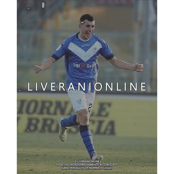 esultanza dopo il gol 2-0 di Dimitri Bisoli ,Brescia - Cremonese partita di serie B ,Brescia 26 dicembre 2018. Ph Fotolive Simone Venezia / AGENZIA ALDO LIVERANI SAS