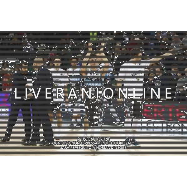 Basket Final Eight 2019 - Vanoli Basket Cremona vs Openjobmetis Pallacanestro Varese 14/02/2019 nella foto: Esultanza finale Vanoli Basket Cremona ©Claudio Zamagni/Agenzia Aldo Liverani