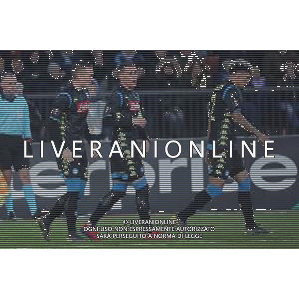 ZURIGO - NAPOLI UEFA EUROPA LEAGUE 14.02.2019 NELLA FOTO ESULTANZA DOPO IL GOL DI PIOTR ZIELINSKI CON JOSE\' CALLEJON E KEVIN MALCUIT ©MOSCA / AGENZIA ALDO LIVERANI SAS