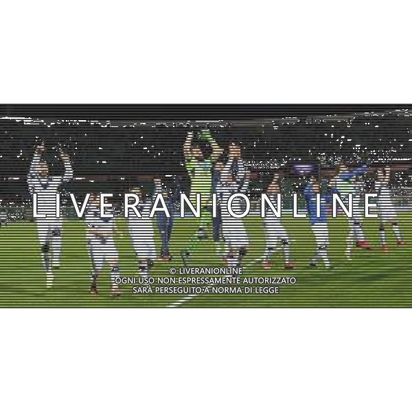 esultanza a fine partita del Brescia, Palermo - Brescia partita di serie B, Palermo 15 febbraio 2019. Ph Fotolive Federica Roselli / AGENZIA ALDO LIVERANI SAS - PALERMO - BRESCIA Campionato Calcio Serie B, Palermo 15.02.2019