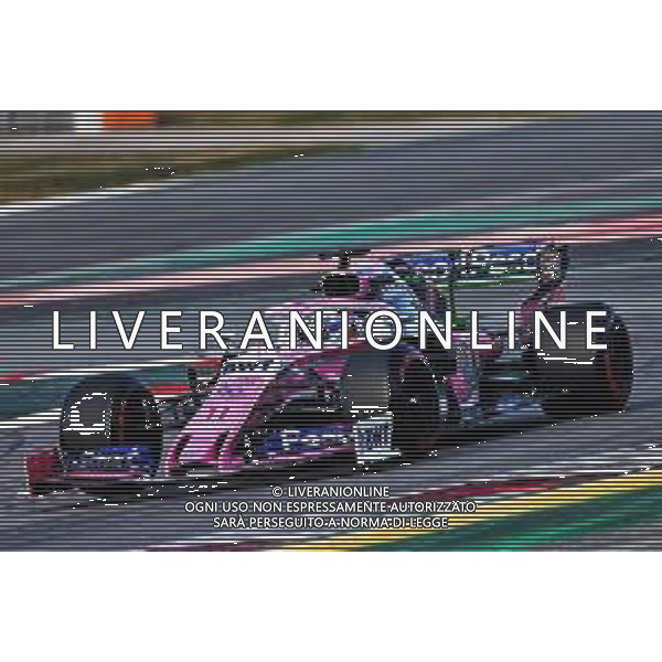Sergio Perez (MEX) Racing Point F1 Team RP19. 18.02.2019. Formula One Testing, Day One, Barcelona, Spain. Monday. / AGENZIA ALDO LIVERANI SAS - ITALY ONLY EDITORIAL USE ONLY - F1 Testing, Day One, Barcellona, Spagna 18.02.2019