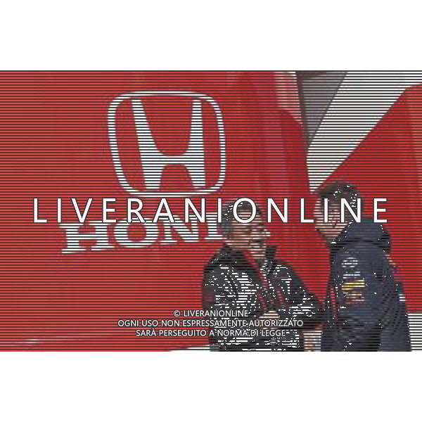 (L to R): Toyoharu Tanabe (JPN) Honda F1 Technical Director with Christian Horner (GBR) Red Bull Racing Team Principal. 21.02.2019. Formula One Testing, Day Four, Barcelona, Spain. Thursday. / AGENZIA ALDO LIVERANI SAS - ITALY ONLY EDITORIAL USE ONLY - F1 Testing Day Four Barcellona Spagna 21.02.2019