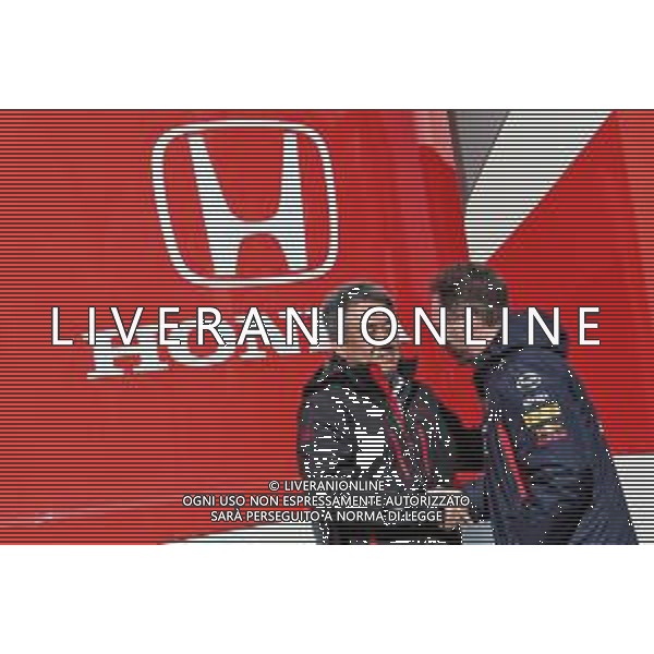 (L to R): Toyoharu Tanabe (JPN) Honda F1 Technical Director with Christian Horner (GBR) Red Bull Racing Team Principal. 21.02.2019. Formula One Testing, Day Four, Barcelona, Spain. Thursday. / AGENZIA ALDO LIVERANI SAS - ITALY ONLY EDITORIAL USE ONLY - F1 Testing Day Four Barcellona Spagna 21.02.2019