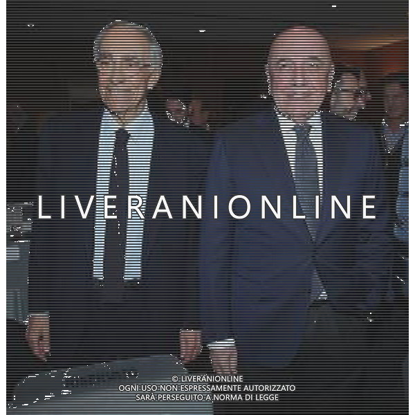 Premio internazionale della Gazzetta dello Sport in ricordo di Giacinto Facchetti il "bello del calcio" Milano - 25.02.2019 Nella Foto:Adriano Galliani con Franco Carraro /Ph.Vitez-Ag. Aldo Liverani
