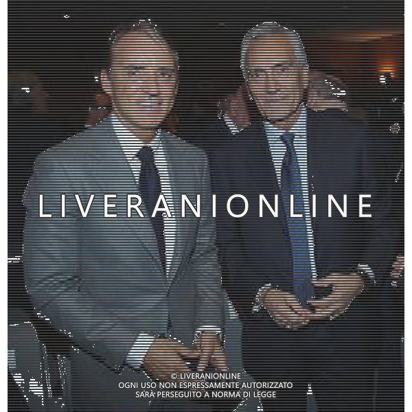 Premio internazionale della Gazzetta dello Sport in ricordo di Giacinto Facchetti il "bello del calcio" Milano - 25.02.2019 Nella Foto:Roberto Mancini con Gabriele Gravina /Ph.Vitez-Ag. Aldo Liverani