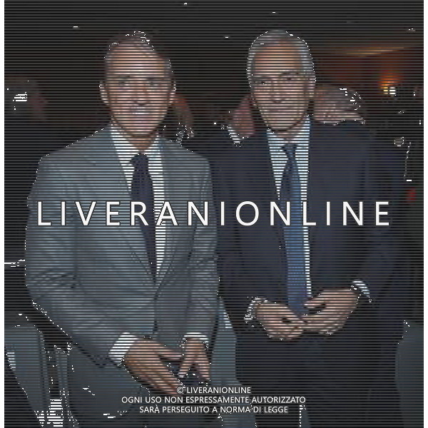 Premio internazionale della Gazzetta dello Sport in ricordo di Giacinto Facchetti il "bello del calcio" Milano - 25.02.2019 Nella Foto:Roberto Mancini con Gabriele Gravina /Ph.Vitez-Ag. Aldo Liverani