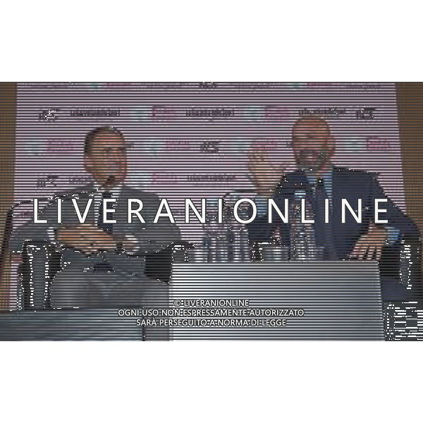 Premio internazionale della Gazzetta dello Sport in ricordo di Giacinto Facchetti il "bello del calcio" Milano - 25.02.2019 Nella Foto:Gianluca Vialli e Roberto Mancini /Ph.Vitez-Ag. Aldo Liverani