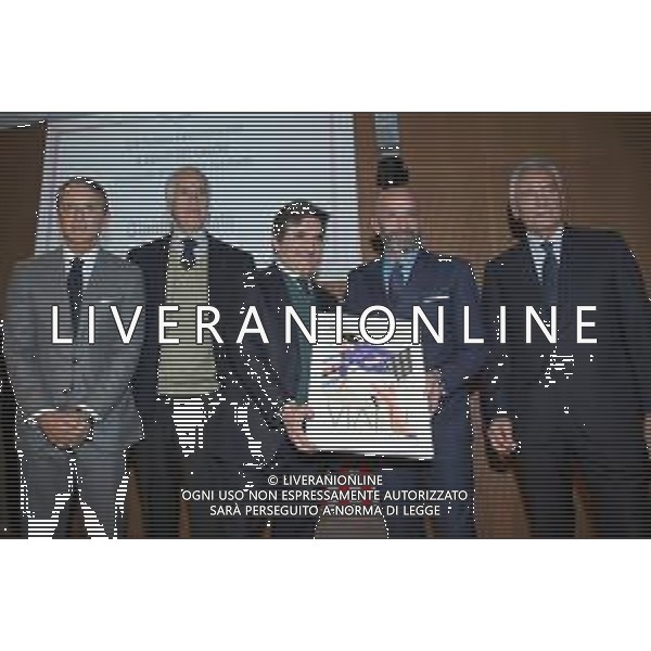 Premio internazionale della Gazzetta dello Sport in ricordo di Giacinto Facchetti il "bello del calcio" Milano - 25.02.2019 Nella Foto:Gianluca Vialli Giovanni Malago’ Urbano Cairo Gabriele Gravina Roberto Mancini /Ph.Vitez-Ag. Aldo Liverani