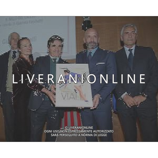 Premio internazionale della Gazzetta dello Sport in ricordo di Giacinto Facchetti il "bello del calcio" Milano - 25.02.2019 Nella Foto:Gianluca Vialli Urbano Cairo Giovanna Facchetti Gabriele Gravina /Ph.Vitez-Ag. Aldo Liverani