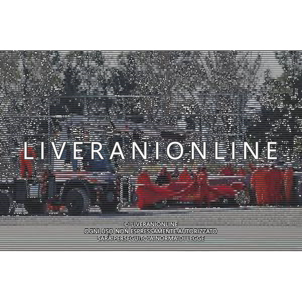 The Ferrari SF90 of Sebastian Vettel (GER) Ferrari is recovered back to the pits on the back of a truck. 27.02.2019. Formula One Testing, Day Two, Barcelona, Spain. Wednesday. AG ALDO LIVERANI SAS-ONLY ITALY
