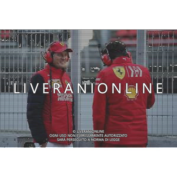 (L to R): John Elkann (ITA) FIAT Chrysler Automobiles Chairman with Mattia Binotto (ITA) Ferrari Team Principal. 01.03.2019. Formula One Testing, Day Four, Barcelona, Spain. Friday. AG ALDO LIVERANI SAS-ONLY ITALY