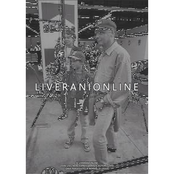 1992-1993 GP F1 MONZA NELLA FOTO NIKI LAUDA COI FIGLI AI BOX AG ALDO LIVERANI SAS