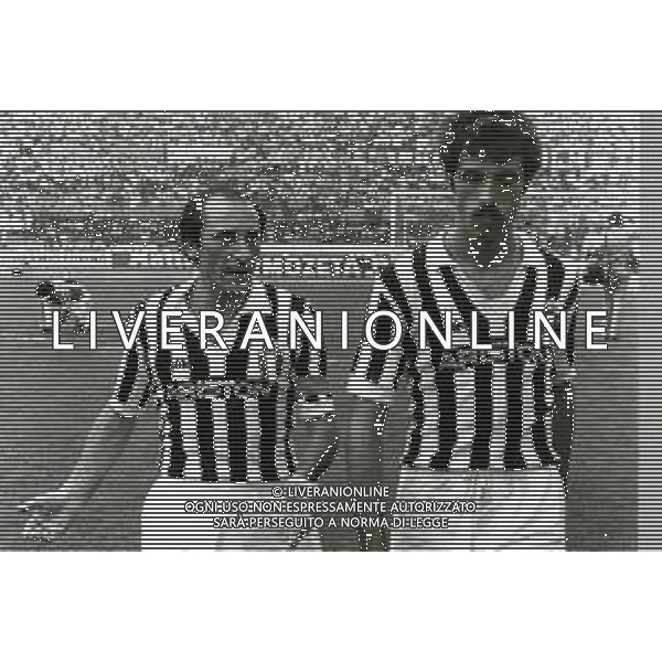 RETROSPETTIVA GIUSEPPE FURINO CALCIATORE NELLA FOTO GIUSEPPE FURINO CON LA MAGLIA DELLA JUVENTUS AG ALDO LIVERANI SAS