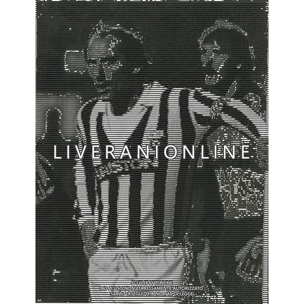 RETROSPETTIVA GIUSEPPE FURINO CALCIATORE NELLA FOTO GIUSEPPE FURINO CON LA MAGLIA DELLA JUVENTUS AG ALDO LIVERANI SAS