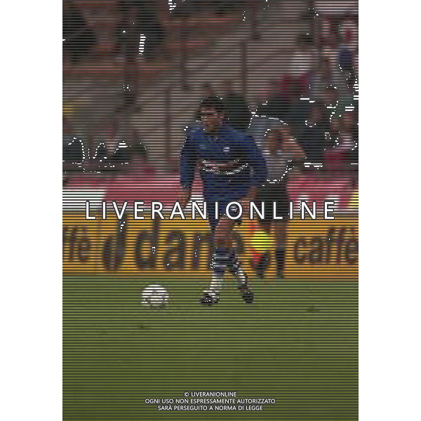 16-10-1997 MILANO COPPA ITALIA MILAN SAMPDORIA 3-2 NELLA FOTO EMANUELE PESARESI AG ALDO LIVERANI SAS