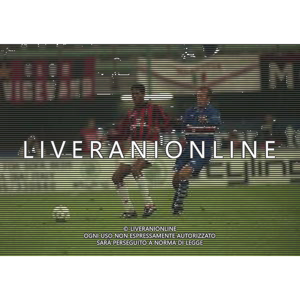 16-10-1997 MILANO COPPA ITALIA MILAN SAMPDORIA 3-2 NELLA FOTO PATRICK KLUIVERT-MORENO MANNINI AG ALDO LIVERANI SAS