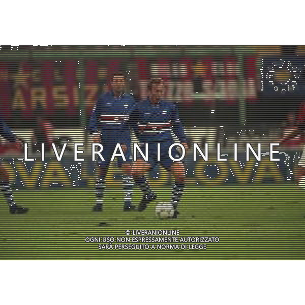 16-10-1997 MILANO COPPA ITALIA MILAN SAMPDORIA 3-2 NELLA FOTO MORENO MANNINI AG ALDO LIVERANI SAS