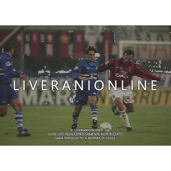 16-10-1997 MILANO COPPA ITALIA MILAN SAMPDORIA 3-2 NELLA FOTO VINCENZO MONTELLA E DEJAN SAVICEVIC AG ALDO LIVERANI SAS