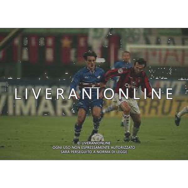 16-10-1997 MILANO COPPA ITALIA MILAN SAMPDORIA 3-2 NELLA FOTO VINCENZO MONTELLA E DEJAN SAVICEVIC AG ALDO LIVERANI SAS