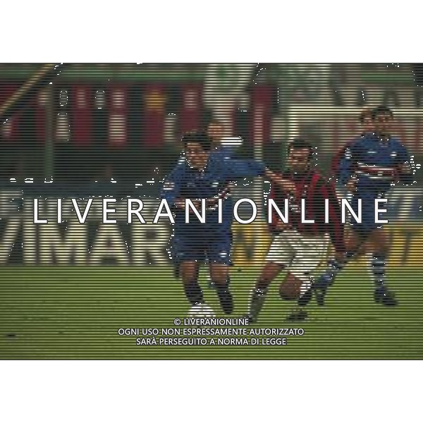 16-10-1997 MILANO COPPA ITALIA MILAN SAMPDORIA 3-2 NELLA FOTO VINCENZO MONTELLA E DEJAN SAVICEVIC AG ALDO LIVERANI SAS