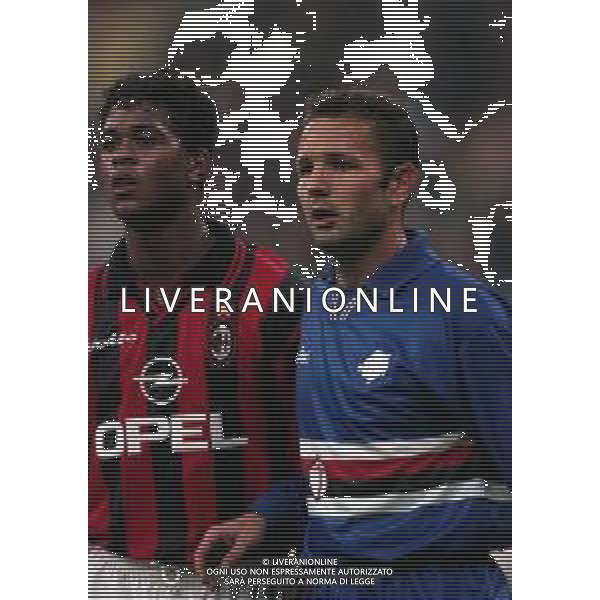 16-10-1997 MILANO COPPA ITALIA MILAN SAMPDORIA 3-2 NELLA FOTO PATRICK KLUIVERT E SINISA MIHAJLOVIC AG ALDO LIVERANI SAS