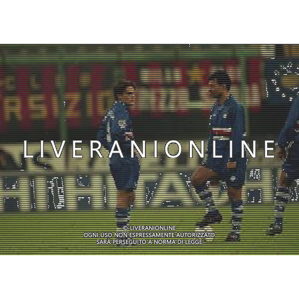 16-10-1997 MILANO COPPA ITALIA MILAN SAMPDORIA 3-2 NELLA FOTO SANDRO TOVALIERI E VINCENZO MONTELLA AG ALDO LIVERANI SAS