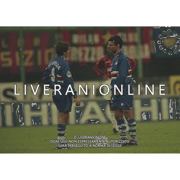 16-10-1997 MILANO COPPA ITALIA MILAN SAMPDORIA 3-2 NELLA FOTO SANDRO TOVALIERI E VINCENZO MONTELLA AG ALDO LIVERANI SAS