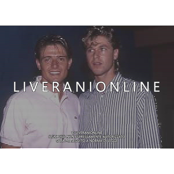 RETROSPETTIVA DRAGAN STOJKOVIC CALCIATORE 1992-1993 NELLA FOTO DRAGAN STOJKOVIC PRESENTAZIONE A VERONA CON FLORIN RADUCIOIU AG ALDO LIVERANI SAS