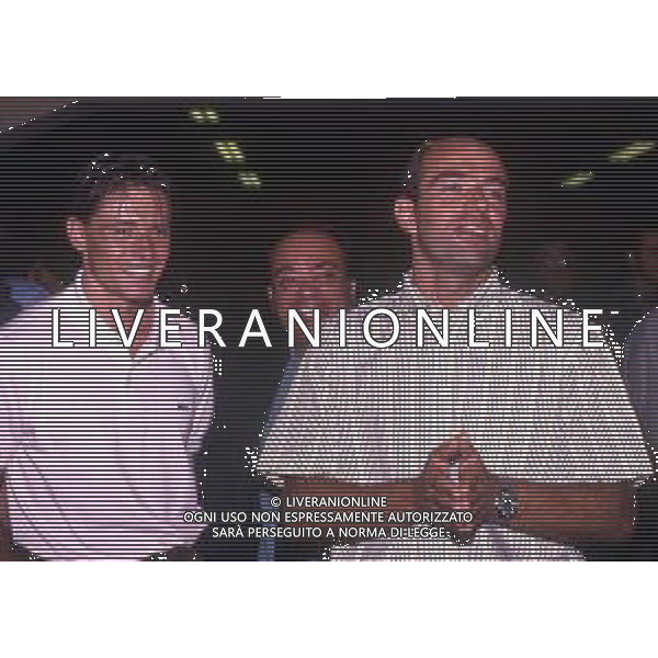 RETROSPETTIVA DRAGAN STOJKOVIC CALCIATORE NELLA FOTO DRAGAN STOJKOVIC CON PIETRO FANNA AG ALDO LIVERANI SAS